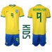 Brazílie Richarlison #9 Dětské Oblečení Domácí Dres MS 2022 Krátkým Rukávem (+ trenýrky)